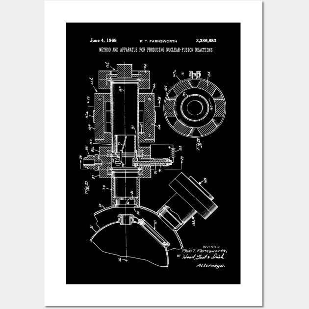 Science Student Gift Nuclear Fusion Patent 1968 Wall Art by MadebyDesign